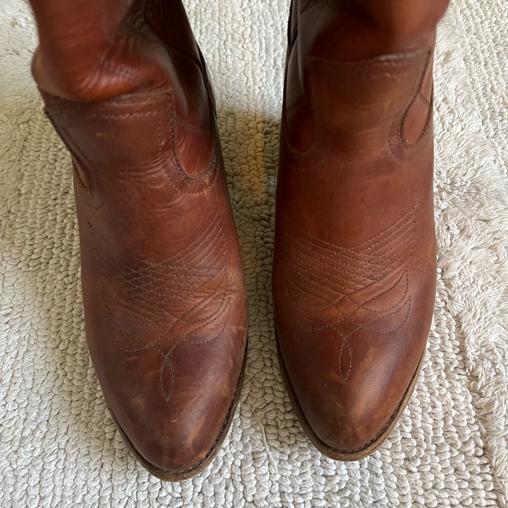 Frye Women's Brown Heeled Boots - Picture 2 of 8